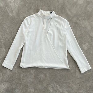 Intermix white wrap blouse, size S